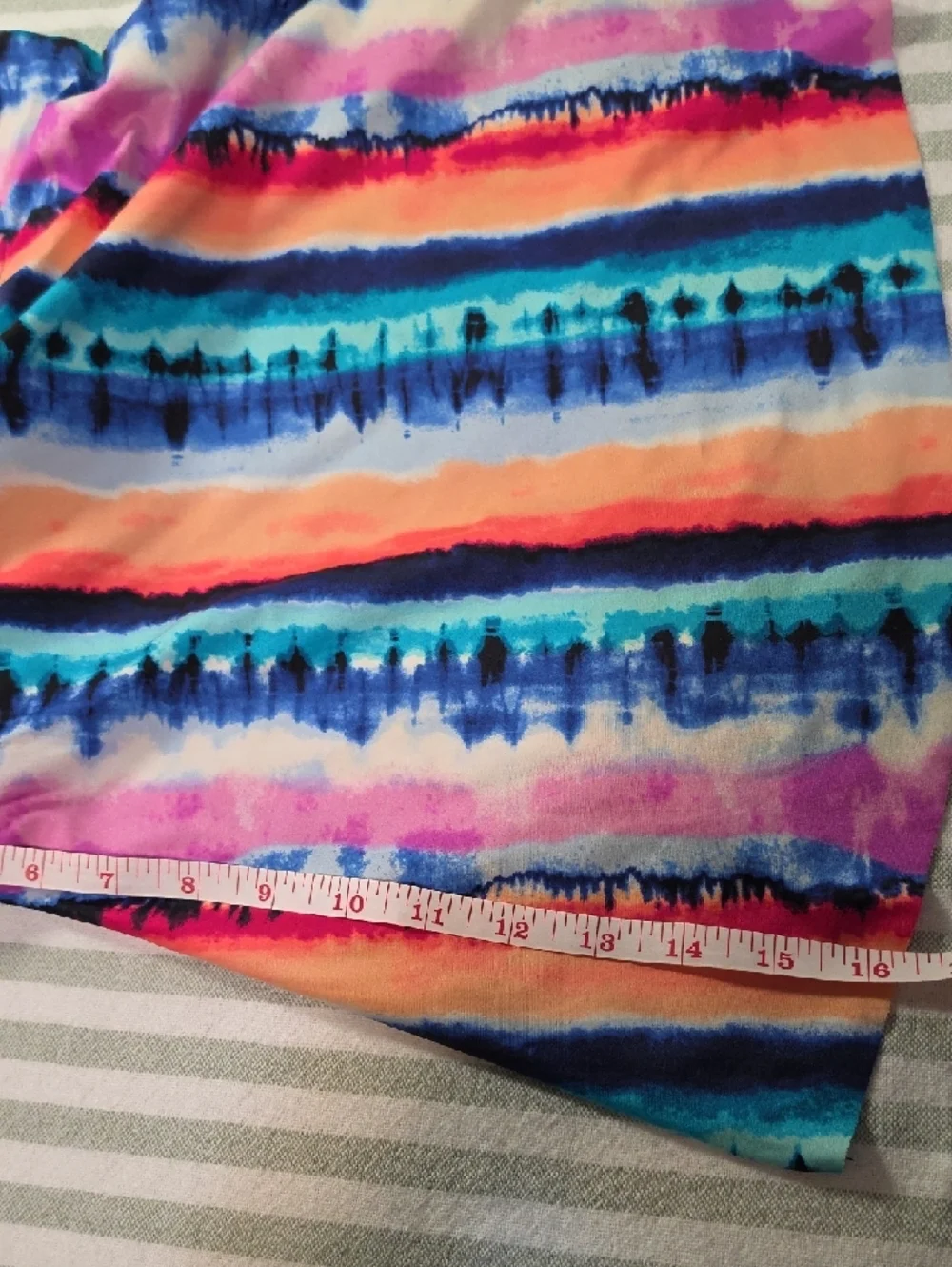 Apt. 9 Blue Swim Top And BOTTOMS with Multicolor Accent - MEDIUM